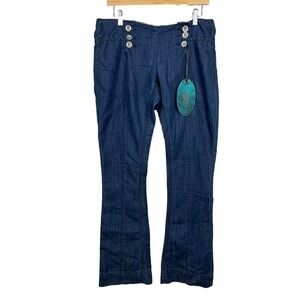 NWT Rue 21 Premiere Hippie Sailor Style Bootcut Flared Leg Jeans Trousers 8